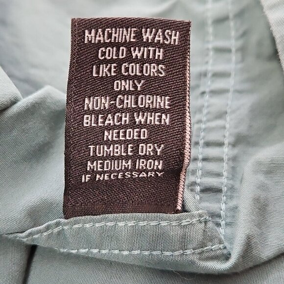 Americaware Shirt Men's 3XLT Green Short Sleeve Stretch Flap Pockets EUC LN - Picture 8 of 14